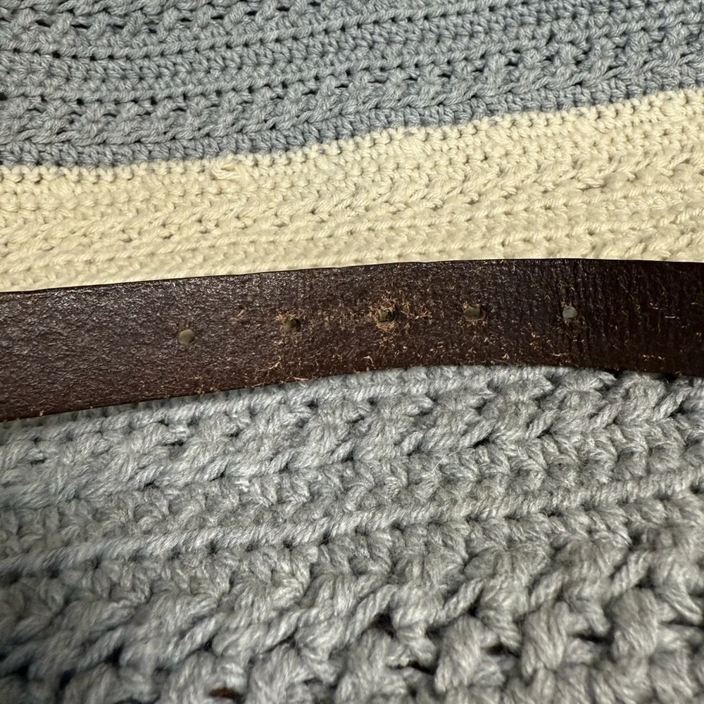 Two Tone Leather in Leather Mezlan Textured Mens Belt 41